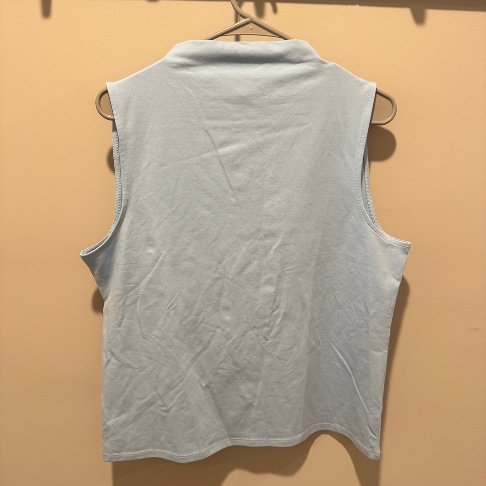 J. Crew Womens' Sleeveless Mock Neck Tank Top,‎ Sz XL, CBL Blue - New with Tags